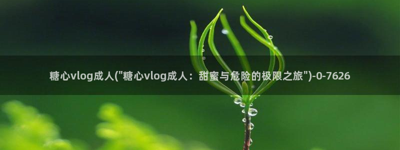 糖心vlog国产一区：糖心vlog成人(\
